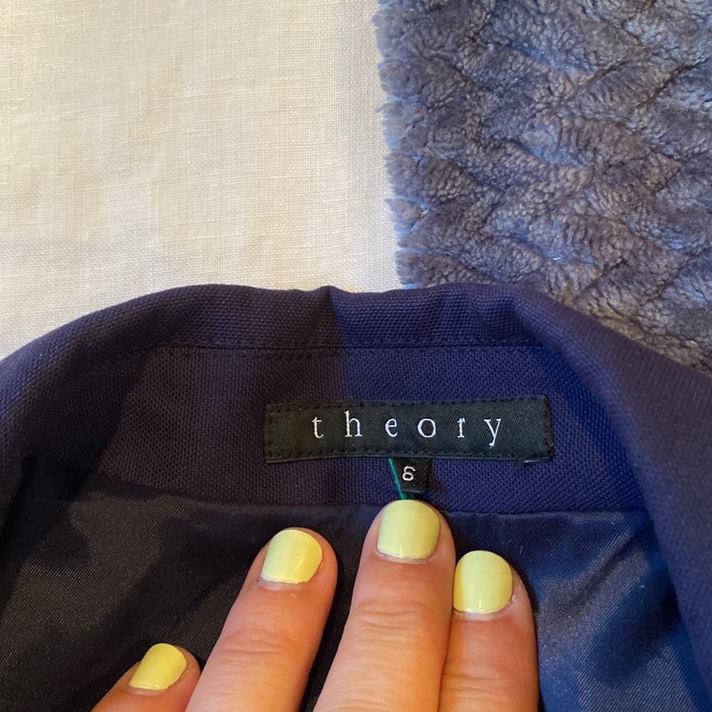 Theory navy blue jacket with brass buttons - Picture 5 of 5